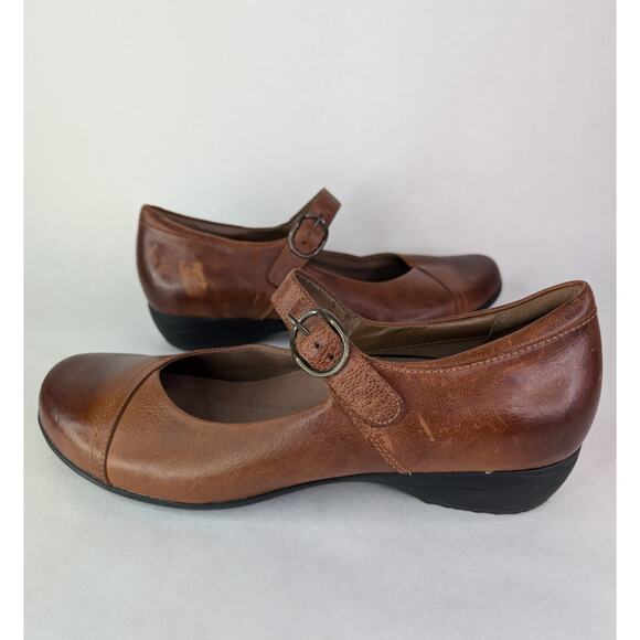 Dansko Fawna Women's 42/11 Brown Leather Mary Jane Comfort Shoes EUC - Picture 2 of 9
